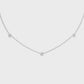 Three Flowers Diamond Necklace